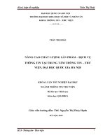 Nâng cao chất lƣợng sản phẩm- dịch vụ thông tin tại Trung tâm Thông tin - Thư viện, Đại học Quốc gia Hà Nội