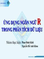 ỨNG DỤNG NGÔN NGỮ R TRONG PHÂN TÍCH DỮ LIỆU
