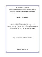 Nhận diện và giảm thiểu nguy cơ tham nhũng trong quá trình hình thành dự án đầu tư xây dựng nguồn điện 