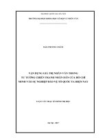 Vận dụng giá trị nhân văn trong tư tưởng chiến tranh nhân dân của hồ chí minh vào sự nghiệp bảo vệ tổ quốc ta hiện nay(tt)