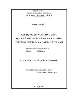Xây dựng đội ngũ công chức quản lý nhà nước về biển và hải đảo tại tổng cục biển và hải đảo việt nam 