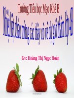 Bài Giảng Dự Thi ÁNH SÁNG VÀ VIỆC BẢO VỆ ĐÔI MẮT