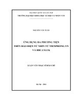 Ứng dụng đa phương tiện trên báo điện tử nhìn từ tienphong vn và bbccouk (Tóm tắt, trích đoạn)