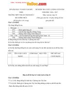 Đề thi học kì 2 môn Lịch sử lớp 10 trường THPT Thuận Thành số 3, Bắc Ninh năm học 2016  2017 