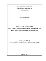 Chiến lược công nghệ của tổng công ty truyền tải điện quốc gia giai đoạn 2016 2020, tầm nhìn đến 2025 