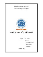 Báo cáo thực hành hữu cơ 2