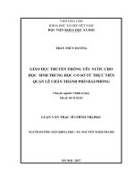 Giáo dục truyền thống yêu nước cho học sinh trung học cơ sở từ thực tiễn quận Lê Chân, thành phố Hải Phòng
