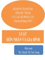 Bài Giảng Luật Hôn Nhân Và Gia Đình