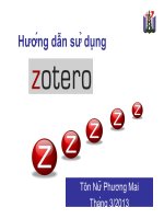 Hướng Dẫn Sử Dụng Zotero