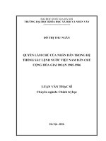 Quyền làm chủ của nhân dân trong hệ thống sắc lệnh nước việt nam dân chủ cộng hòa giai đoạn 1945 1946 (Tóm tắt, trích đoạn)
