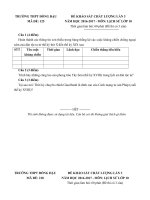 Đề thi giữa học kì 2 môn Lịch sử lớp 10 trường THPT Đồng Đậu, Vĩnh Phúc năm học 2016  2017 