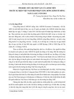 TÌM HIỂU MỨC ĐỘ TIẾP CẬN CỦA SINH VIÊN TRƯỚC SỰ KIỆN VIỆT NAM HỘI NHẬP CỘNG ĐỒNG KINH TẾ ĐÔNG NAM Á (AEC) NĂM 2015