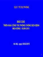 Báo Cáo  Triển Khai Công Tác Phòng Chống Dịch Bệnh Mùa Đông - Xuân