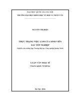 Thực trạng việc làm của sinh viên sau tốt nghiệp (nghiên cứu trường hợp trường đại học công nghiệp quảng ninh) (Tóm tắt, trích đoạn)