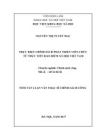 Thực hiện chính sách phát triển viên chức từ thực tiễn bảo hiểm xã hội việt nam tt 