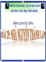 Bài Giảng Nhà Nguyễn Thành Lập
