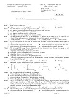 Đề thi học kì 2 môn Vật lý lớp 10 trường THPT Phan Bội Châu, Lâm Đồng năm học 2015  2016 