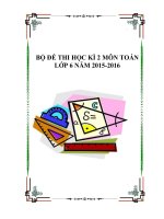 Bộ đề thi học kì 2 môn toán lớp 6 năm 2015 2016