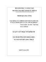 Tác động của độ chính sách tiền tệ đối với tỷ suất sinh lợi của các chứng khoán 