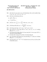 Đề thi học kì 2 môn Toán lớp 10 trường THPT Nguyễn Chí Thanh, TP. Hồ Chí Minh năm học 2015  2016 