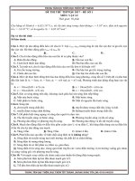 Đề thi thử môn vật lý HAY VÀ ĐÚNG CẤU TRÚC CỦA BỘ