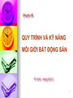 Chuyền đề QUY TRÌNH VÀ KỸ NĂNG MÔI GIỚI BẤT ĐỘNG SẢN