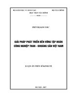 Giải pháp phát triển bền vững tập đoàn công nghiệp than   khoáng sản việt nam 