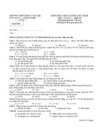 Đề thi giữa học kì 2 môn Vật lý lớp 10 trường THPT Phan Văn Trị, Cần Thơ năm học 2015  2016 