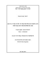 Quản lý nhà nước về thị trường bất động sản trên địa bàn thành phố hà nội