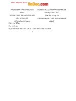 Đề thi học kì 2 môn Địa lý lớp 10 trường THPT Thuận Thành số 3, Bắc Ninh năm học 2016  2017 