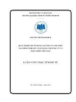 Quản trị rủi ro tín dụng tại công ty cho thuê tài chính TNHH MTV ngân hàng TMCP đầu tư và phát triển việt nam 