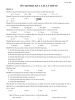 Bài tập ôn thi học kỳ 2 môn Vật lý lớp 10 