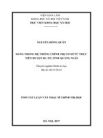 Đảng trong hệ thống chính trị cơ sở từ thực tiễn huyện ba tơ, tỉnh quảng ngãi tt 