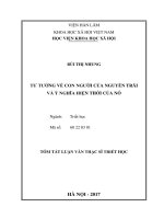 Tư tưởng về con người của nguyễn trãi và ý nghĩa hiện thời của nó tt 