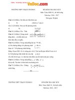 Bộ đề thi học kì 2 môn Toán lớp 10 trường THPT Thạch Thành 1, Thanh Hóa năm học 2016  2017 
