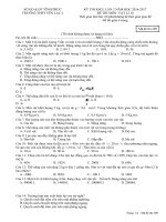 Đề thi giữa học kì 2 môn Vật Lý lớp 10 trường THPT Yên Lạc 2, Vĩnh Phúc năm học 2016  2017 