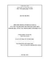 Biến đổi trong lễ hội sayangva của tộc người châu ro ở huyện châu đức tỉnh bà rịa  vũng tàu trong bối cảnh hiện nay 