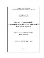 Bản thể luận phật giáo trong kinh viên giác, kinh hoa nghiêm, kinh lăng nghiêm(Tóm tắt, trích đoạn) 