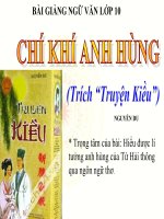 Bài Giảng Chí Khí Anh Hùng – Ngữ Văn 10