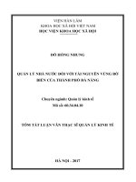 Quản lý nhà nước đối với tài nguyên vùng bờ biển của thành phố đà nẵng tt 