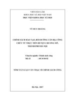 Chính sách đào tạo, bồi dưỡng cán bộ, công chức từ thực tiễn huyện chương mỹ, thành phố hà nội tt 