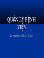 Bài Giảng Quản Lý Bệnh Viện