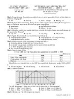 Đề thi giữa học kì 2 môn Địa lý lớp 10 trường THPT Yên Lạc 2, Vĩnh Phúc năm học 2016  2017 