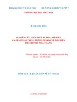 Nghiên cứu diễn biến đường bờ biển và giải pháp công trình để bảo vệ bãi biển thành phố nha trang (tt) 