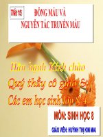 Đông Máu Và Nguyên Tắc Truyền Máu