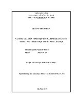 Vai trò của liên minh hợp tác xã tỉnh quảng ninh trong phát triển hợp tác xã nông nghiệp 
