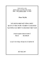 Xây dựng đội ngũ công chức quản lý nhà nước về biển và hải đảo tại tổng cục biển và hải đảo việt nam tt 