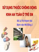 Sử Dụng Thuốc Chống Động Kinh An Toàn Ở Trẻ Em