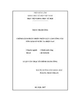 “Chính sách phát triển nhân lực làm công tác tôn giáo ở nước ta hiện nay 