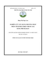 Nghiên cứu xây dựng phương pháp phân tích phát hiện thuốc giả bằng phổ Rama (tóm tắt)